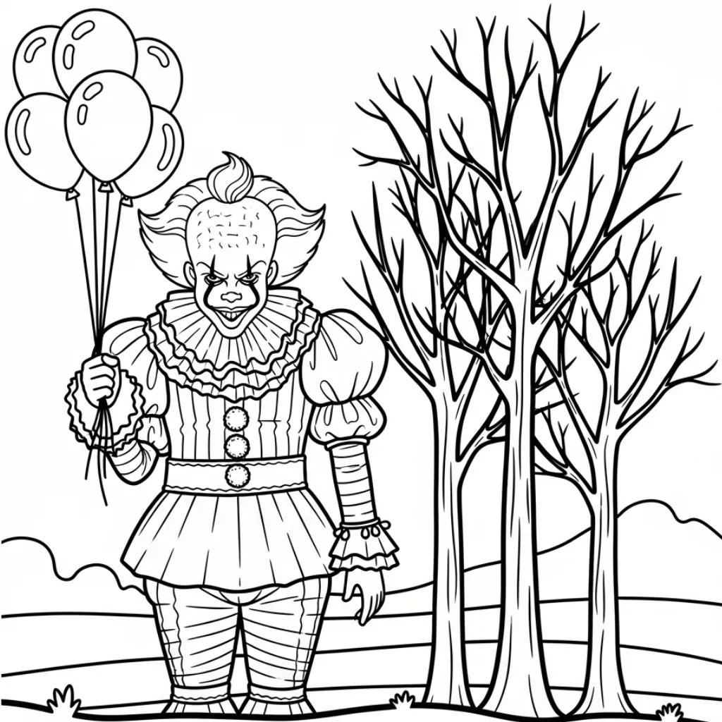 Pennywise 7 para colorear para imprimir pdf