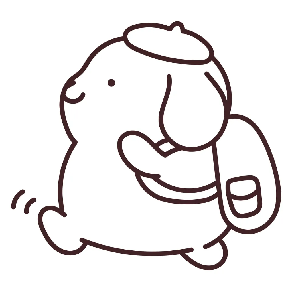 Pompompurin 1 para colorear para niños para imprimir gratis