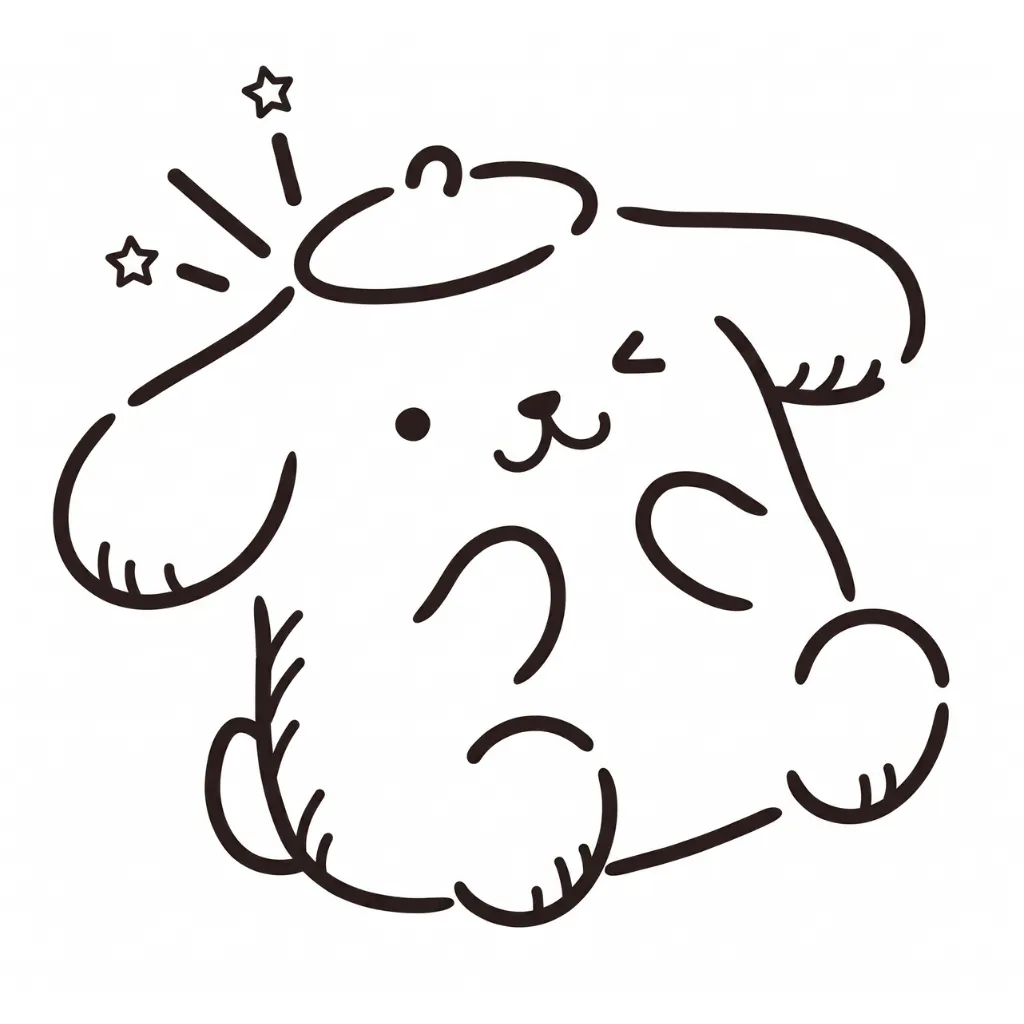 Pompompurin 11 para colorear para imprimir gratis