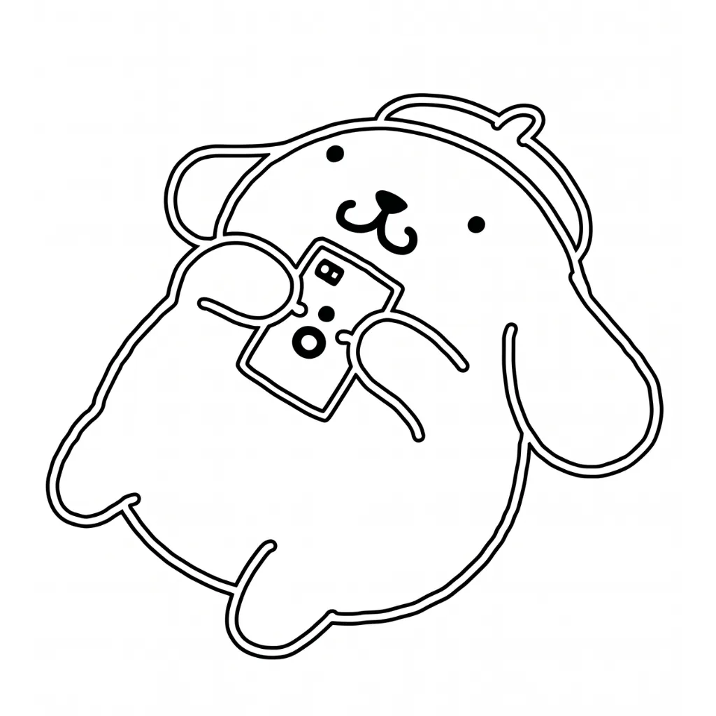 Pompompurin 14 para colorear para imprimir para niño de 7 años