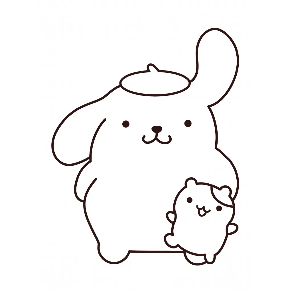 Pompompurin 15 para colorear para imprimir para niño de 9 años