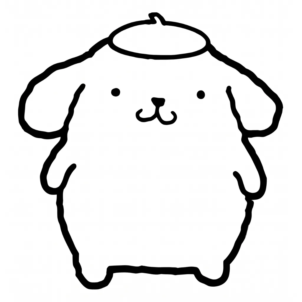 Pompompurin 17 para colorear gratis en línea