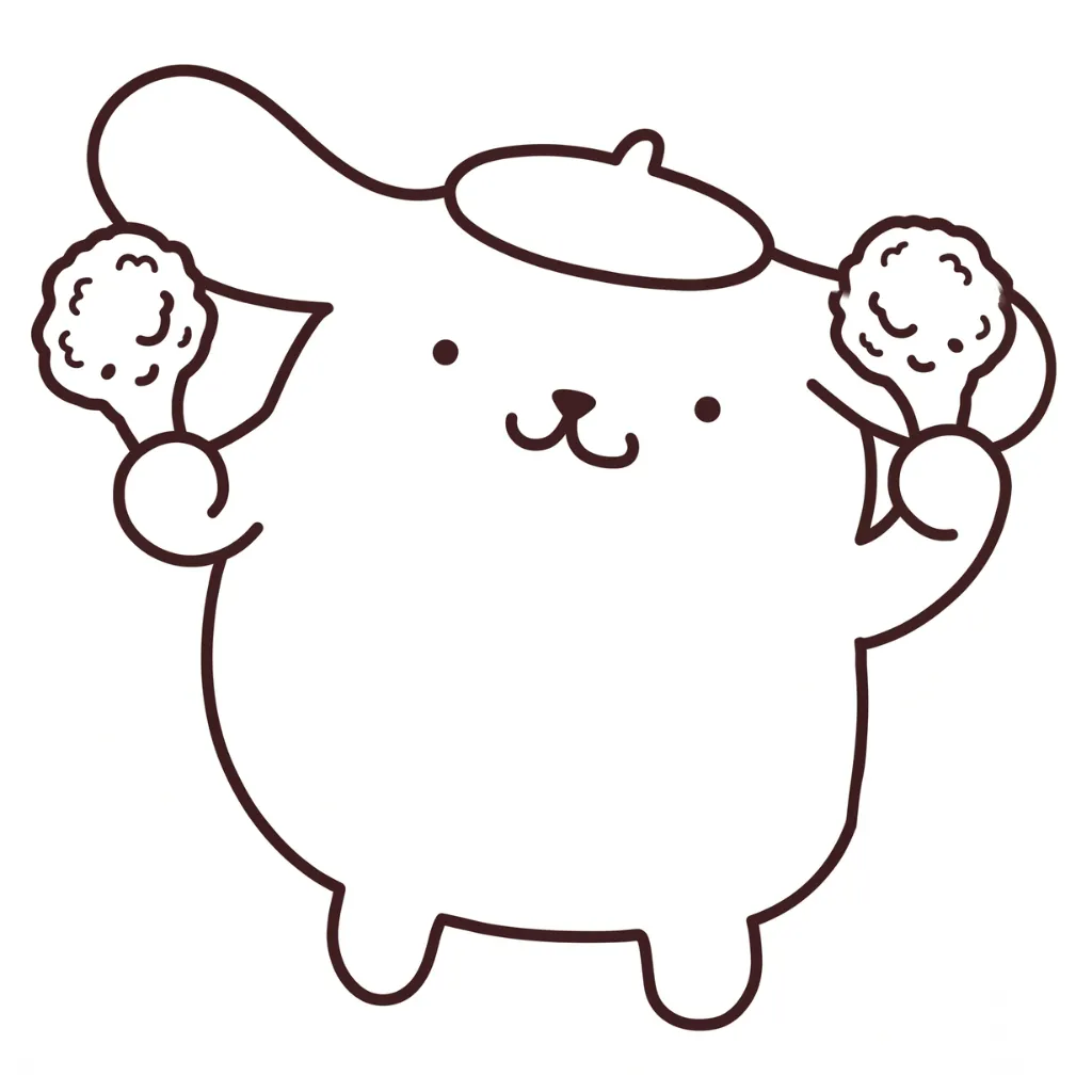Pompompurin 18 para colorear para niño