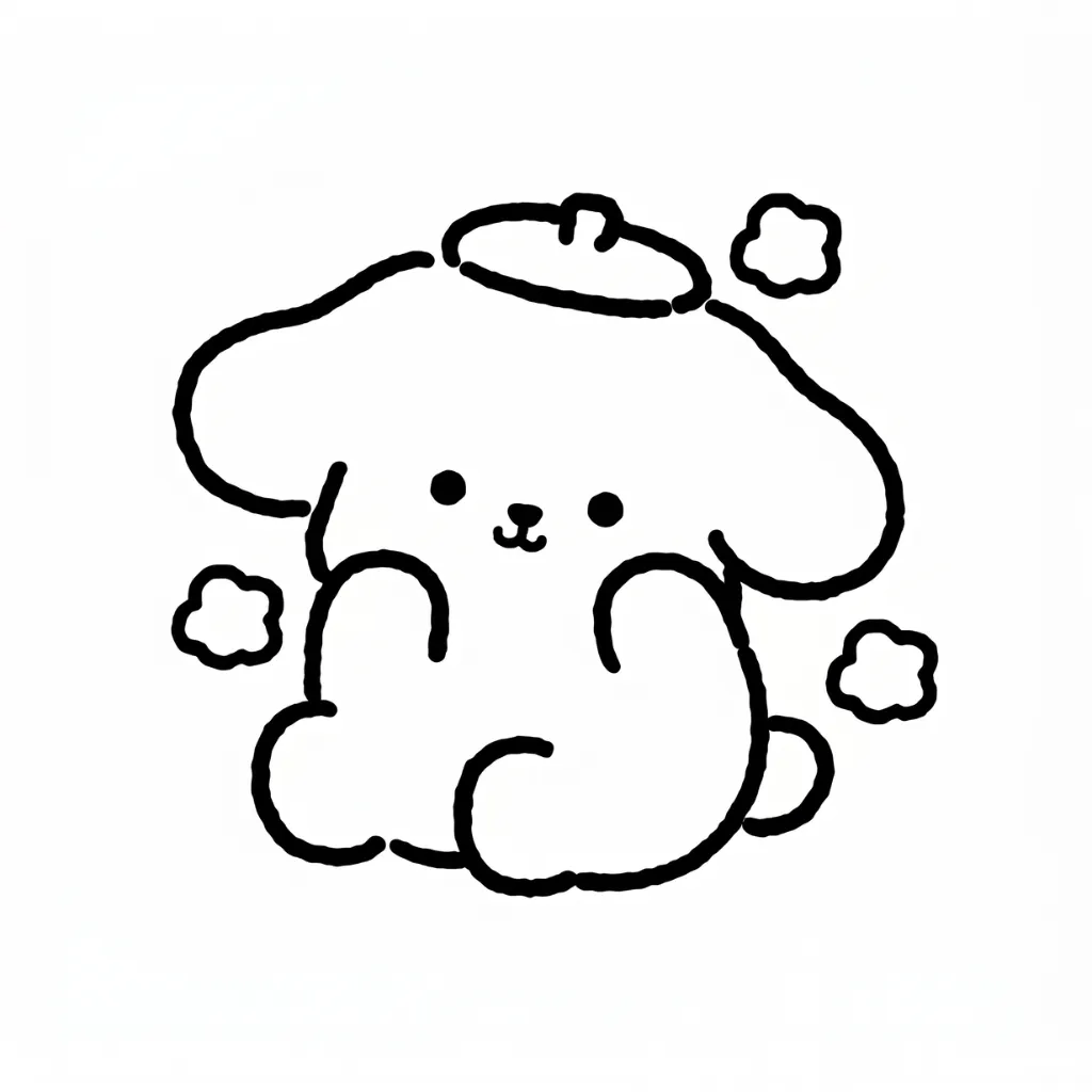 Pompompurin 20 para colorear en línea gratis