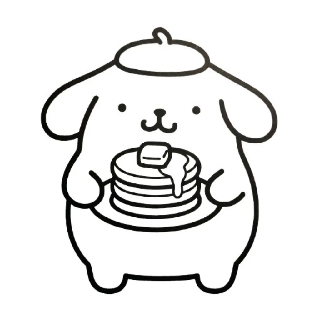Pompompurin 22 para colorear para niño de para imprimir