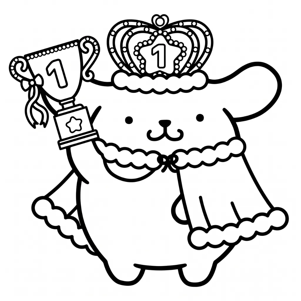 Pompompurin 4 para colorear de para niños