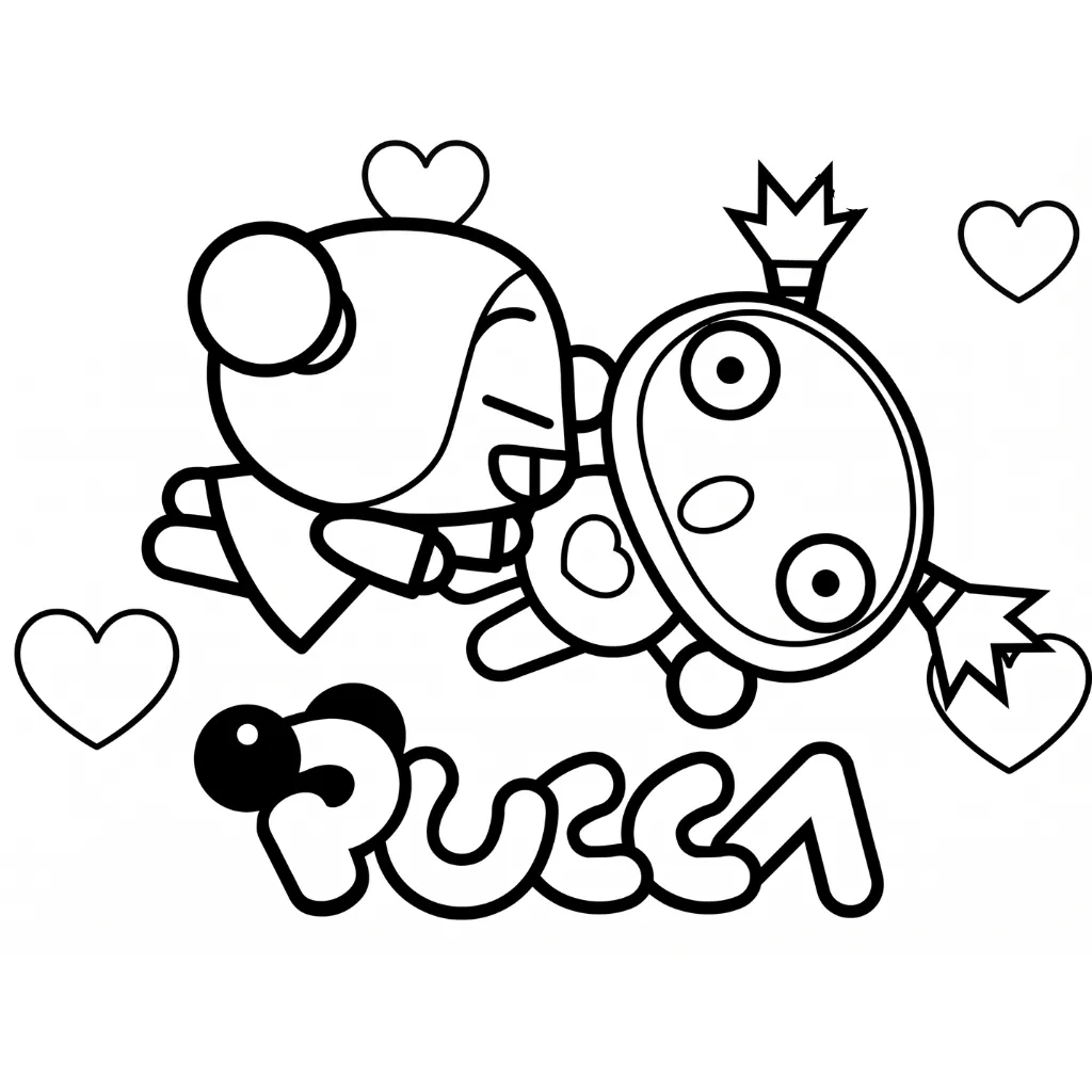 Pucca 1 para colorear y aprendizaje