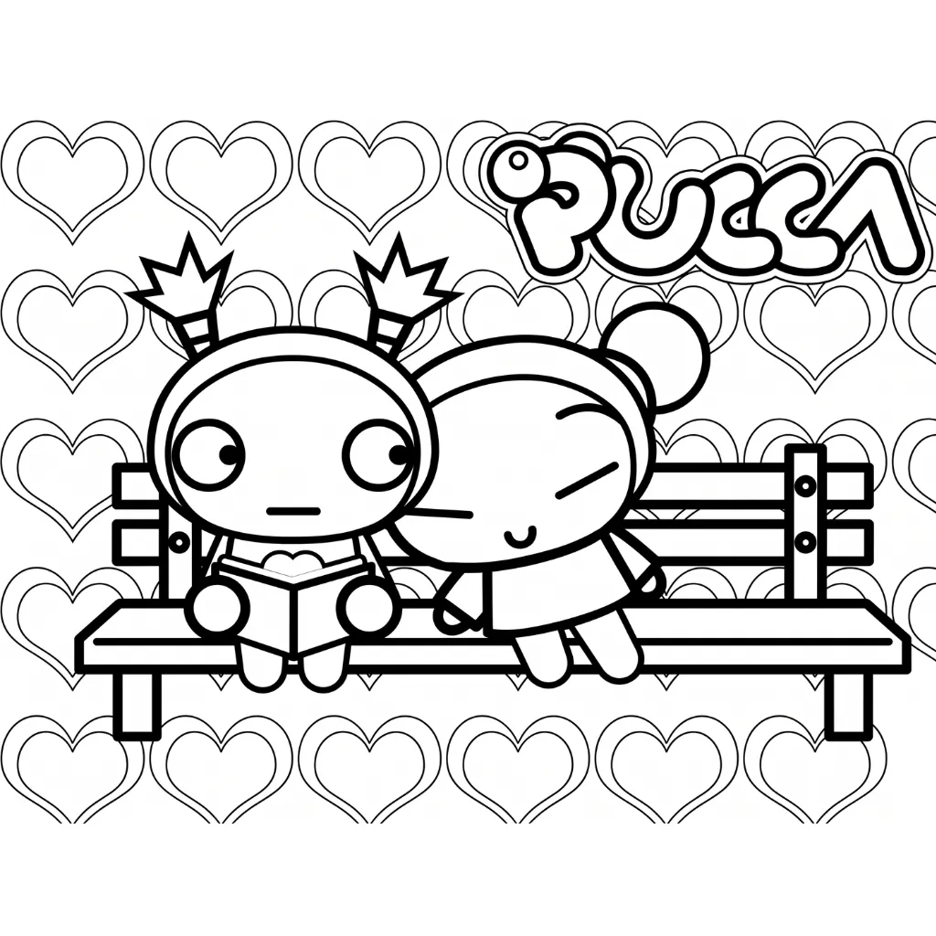 Pucca 12 para colorear gratis