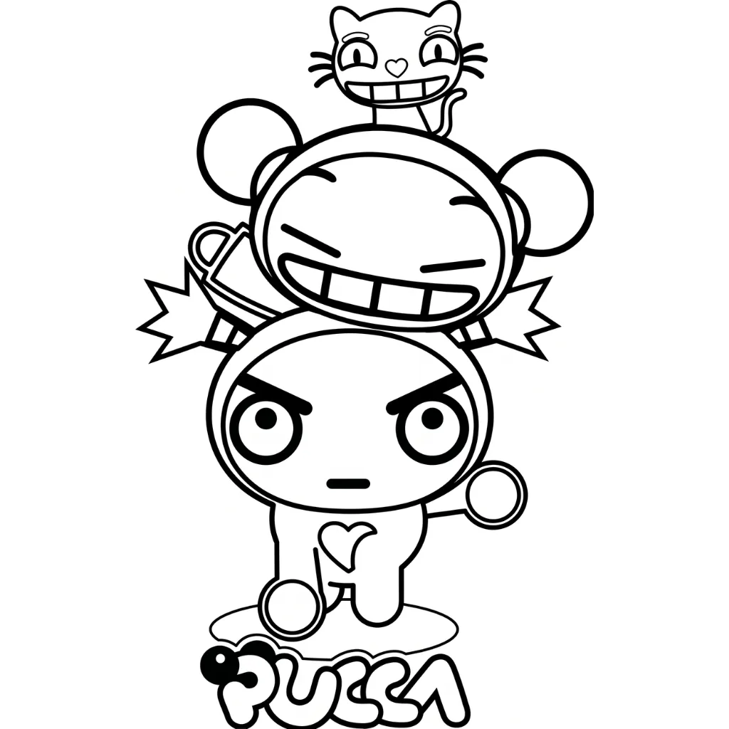 Pucca 16 para colorear para imprimir para niño de 9 años