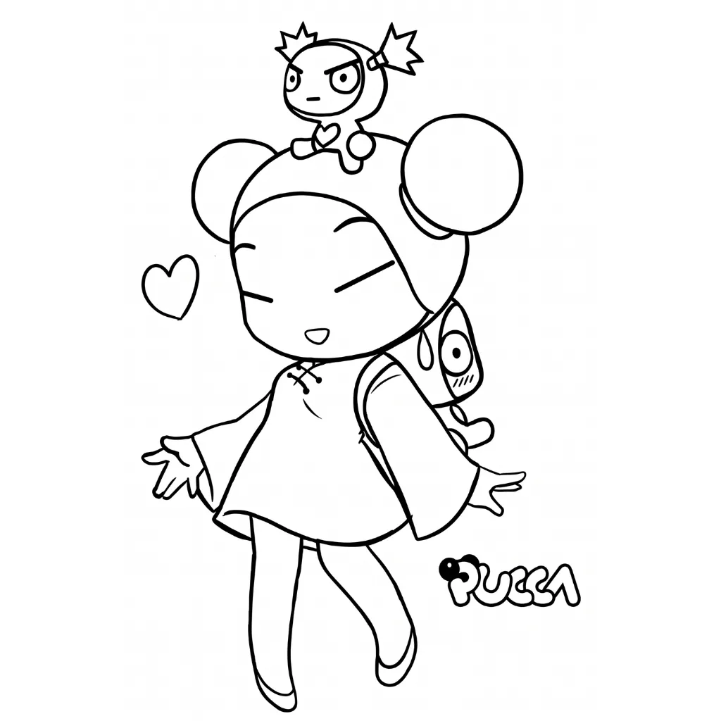 Pucca 17 para colorear para imprimir