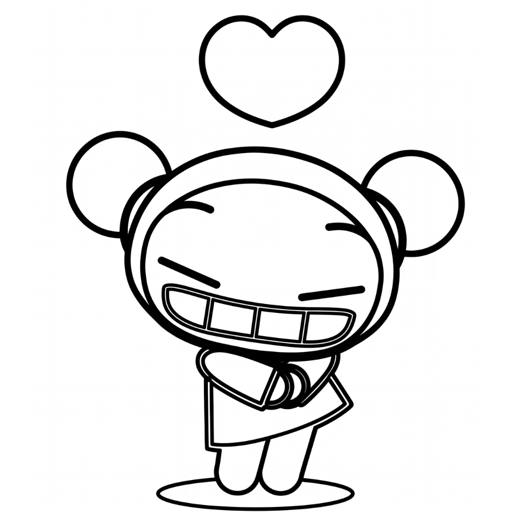 Pucca 2 para colorear para niño de 10 años