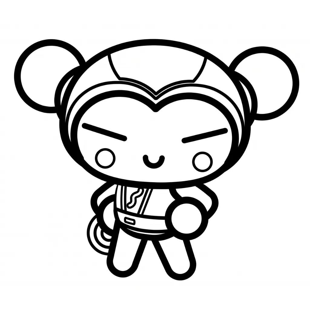 Pucca 24 para colorear para bebé para imprimir