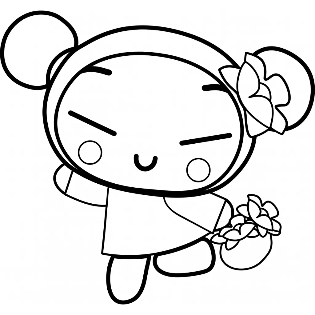 imagen para colorear Pucca 9 niño
