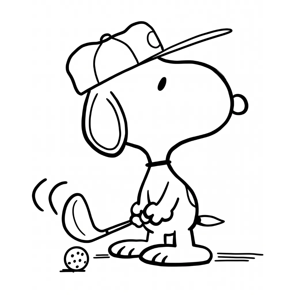Snoopy 10 free coloring pages for boys