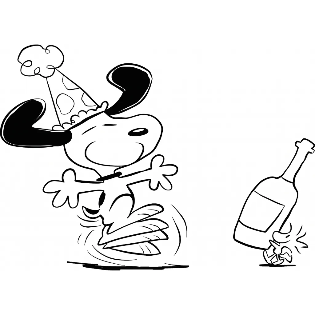 Snoopy 11 printable coloring pages for a 6-year-old boy
