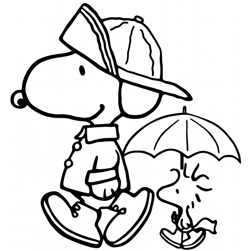 image to color Snoopy 14 child