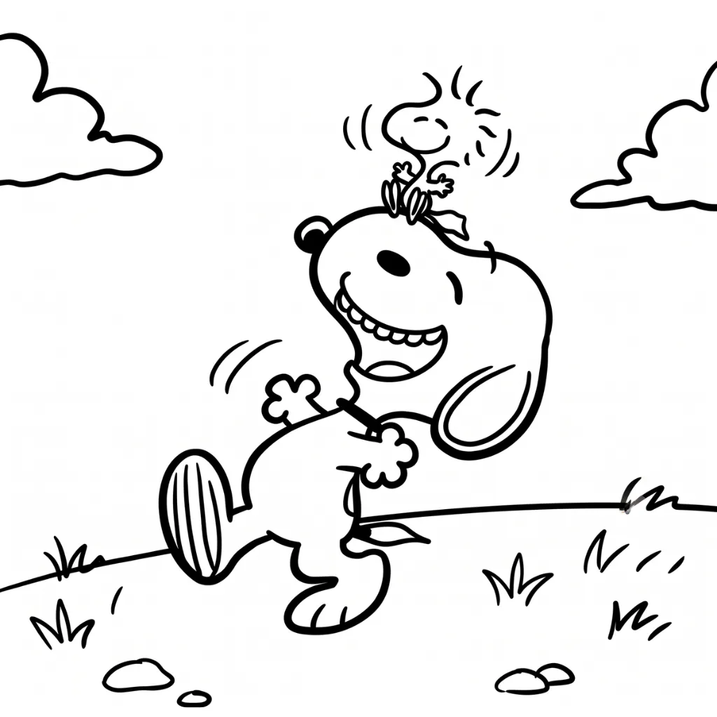 Snoopy 18 coloring pages for a 8-year-old boy
