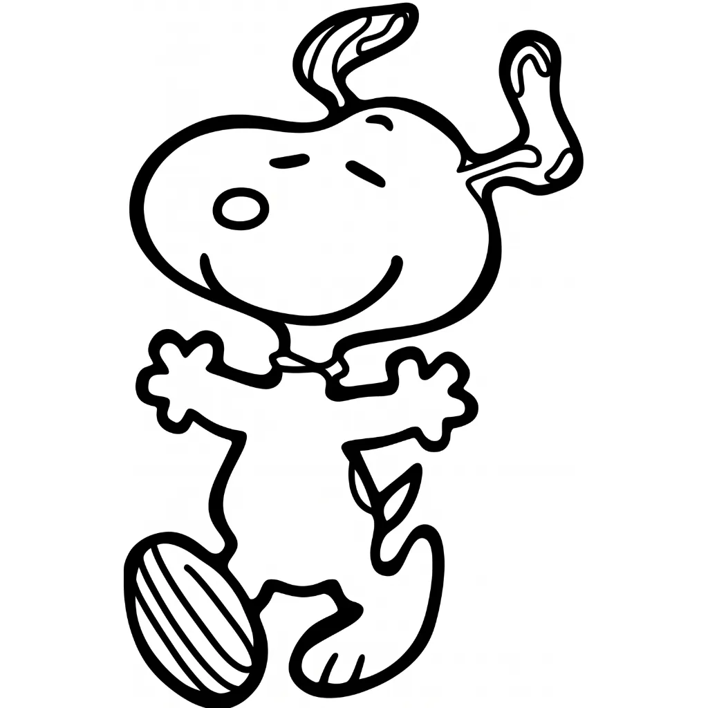 image to color Snoopy 2 child