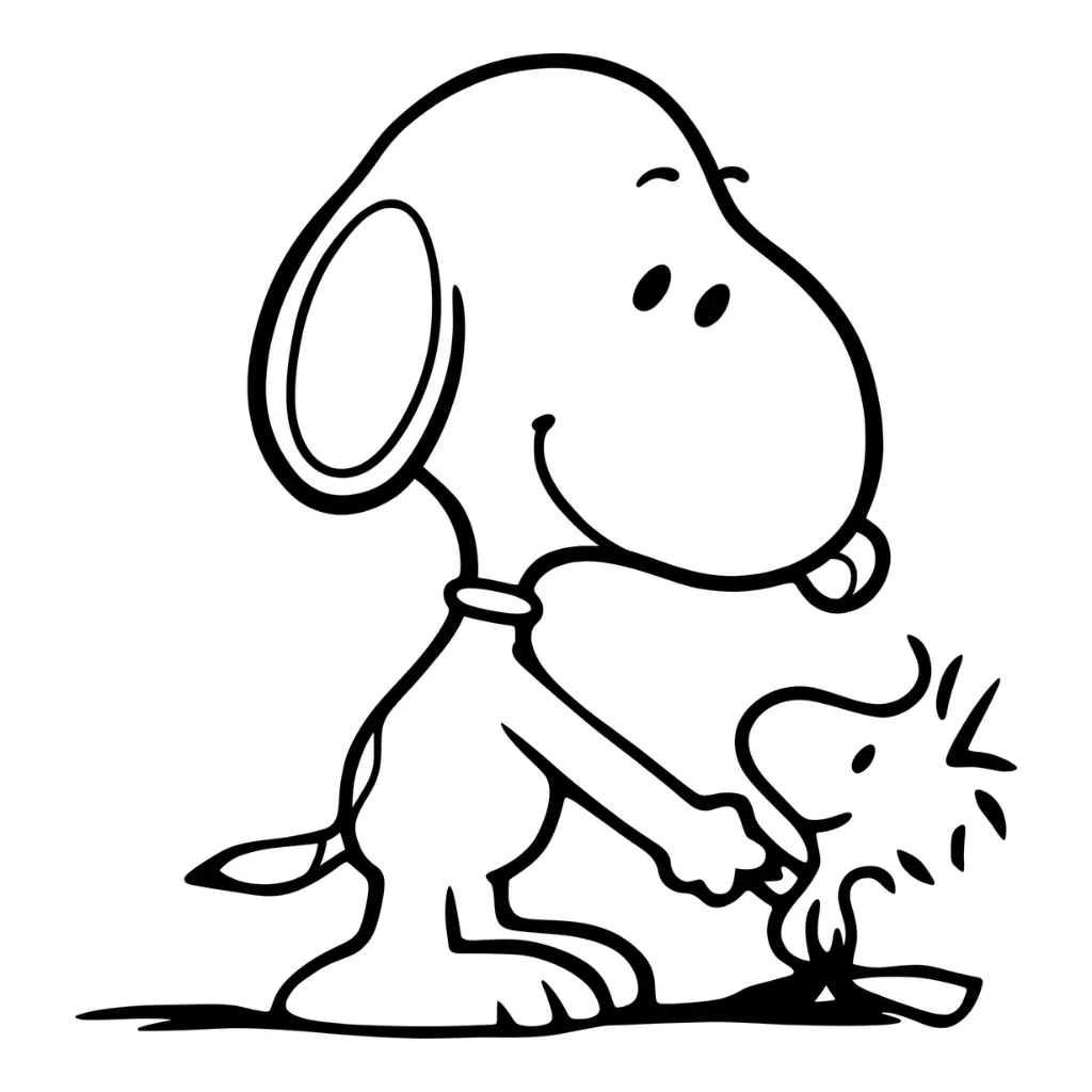 Snoopy 23 free printable coloring pages (PDF)