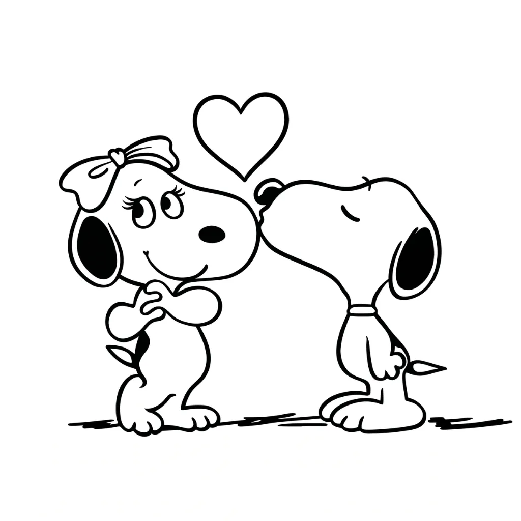 Snoopy 24 coloring page and printable drawing