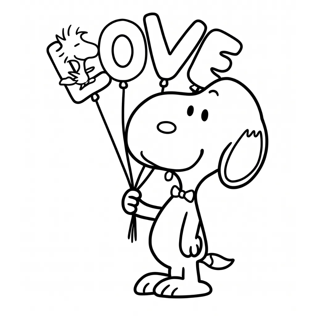 Snoopy 3 coloring pages to download