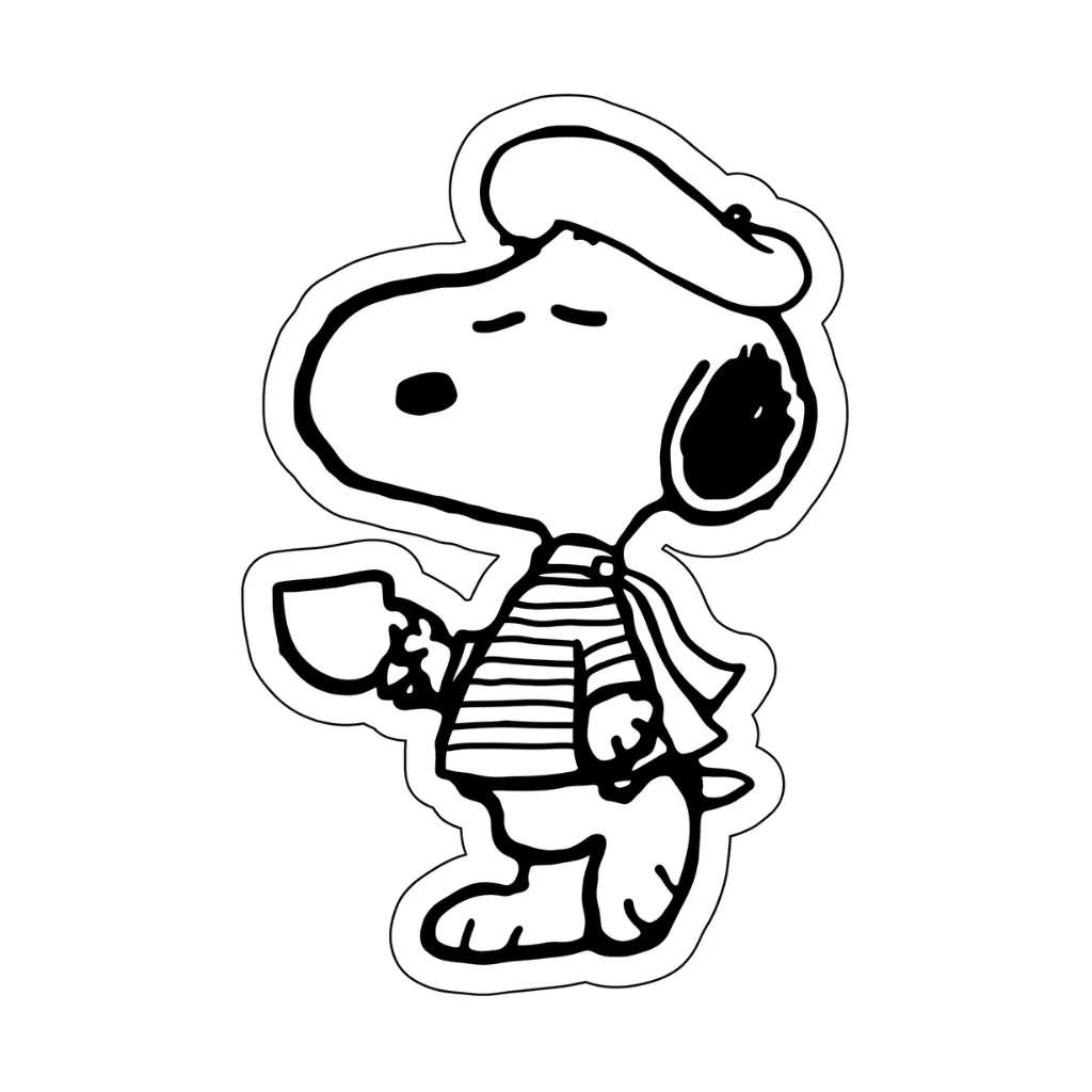 Snoopy 6 printable coloring pages for kids
