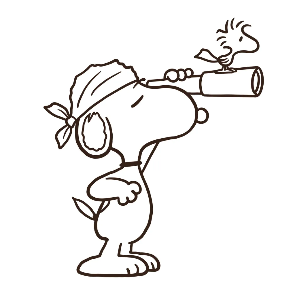 Snoopy 7 free printable coloring pages