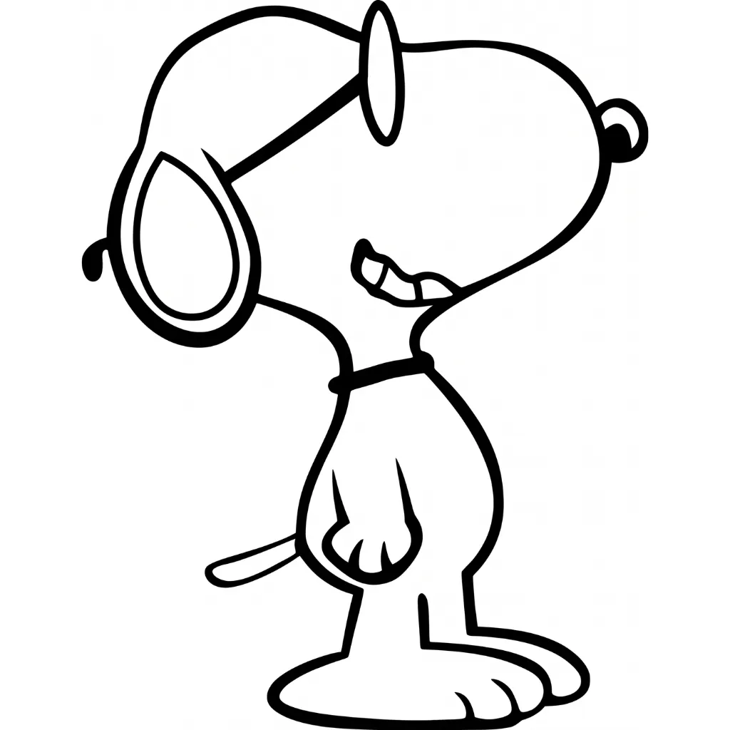 Snoopy 8 coloring page and printable drawing