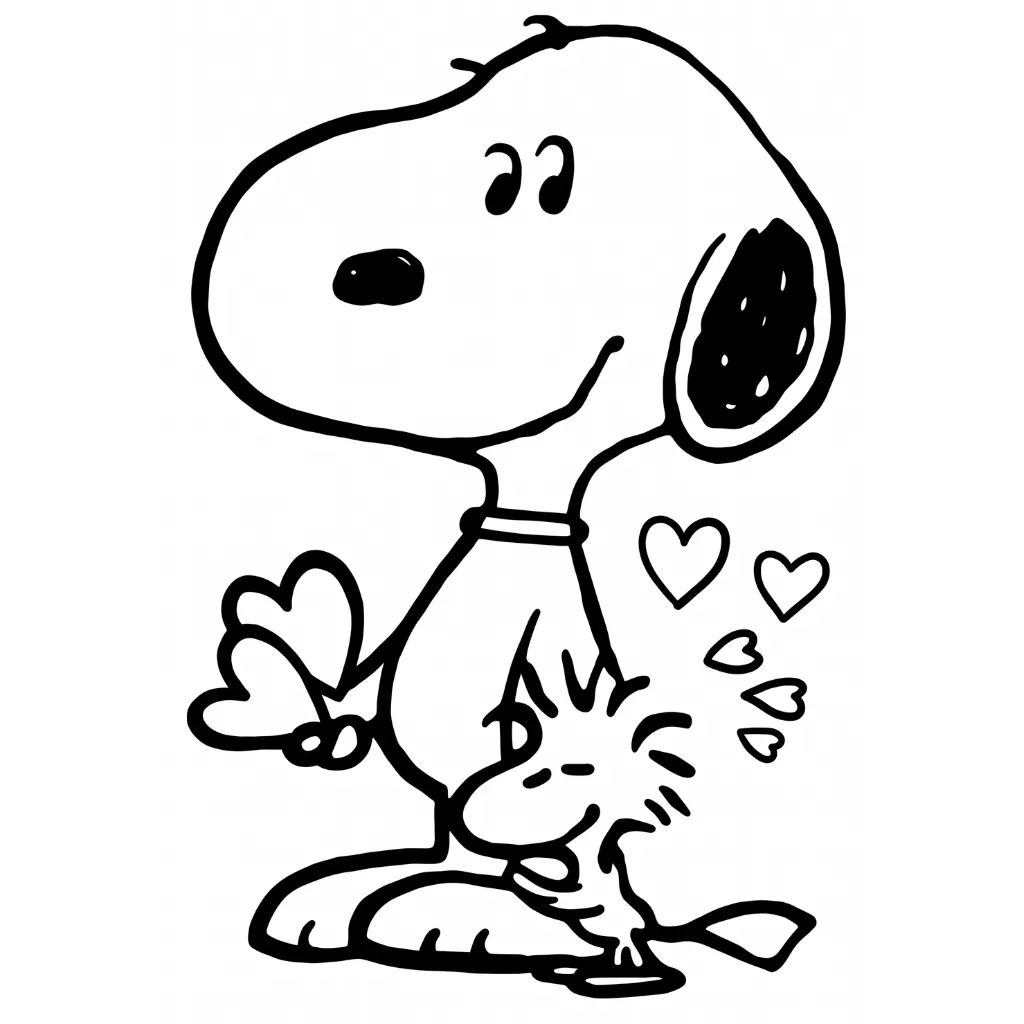 Snoopy 9 printable coloring pages for boys