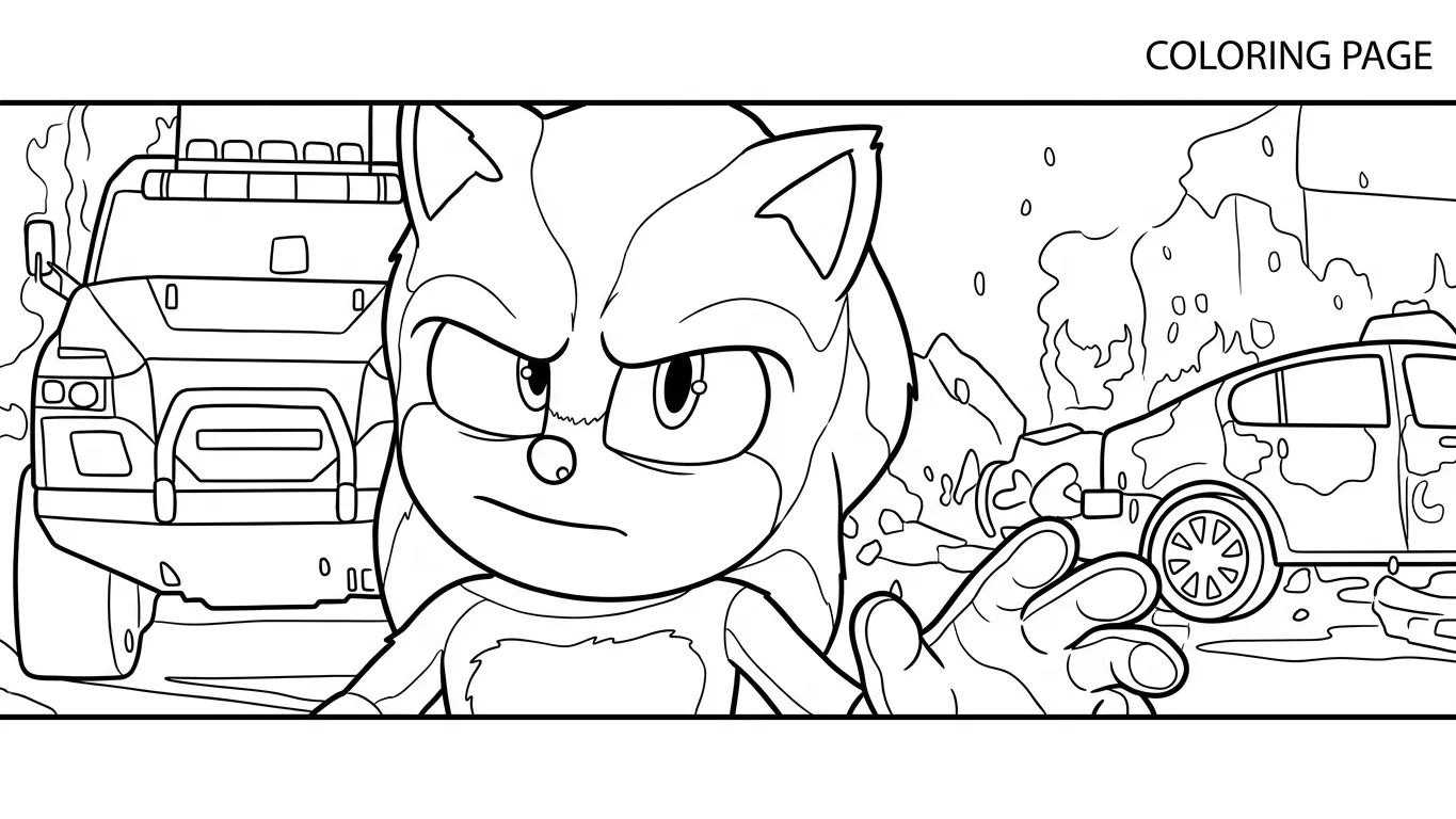 Sonic 3 Para Colorear para colorear gratis en línea