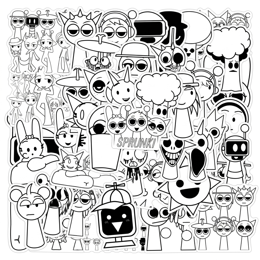 Sprunki Para Colorear para colorear para imprimir pdf gratis 2