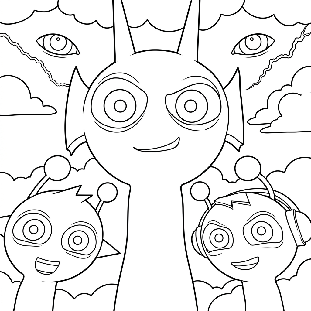 Sprunki Para Colorear para colorear para niño de 10 años 1