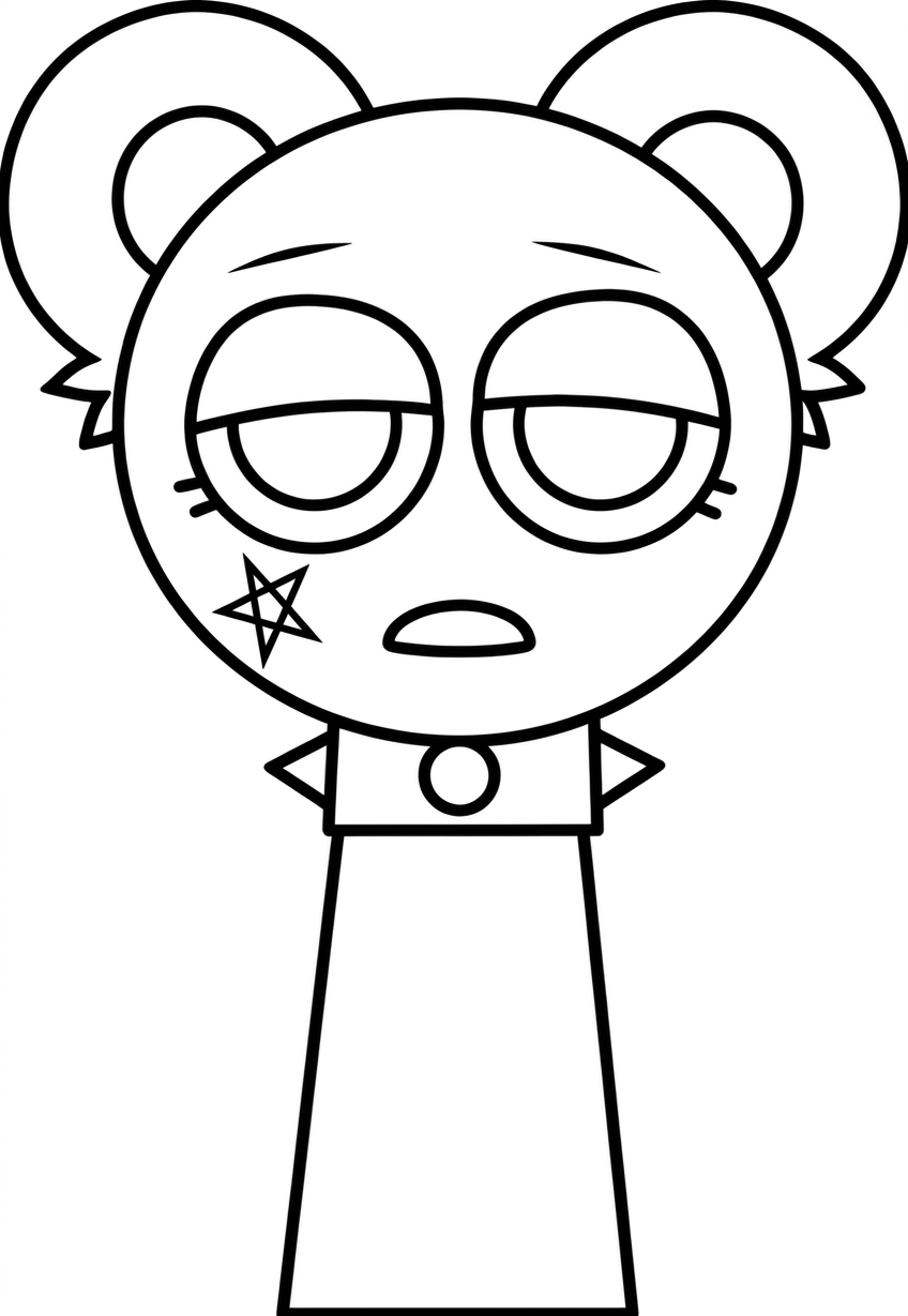 Sprunki Para Colorear para colorear y recortar 1