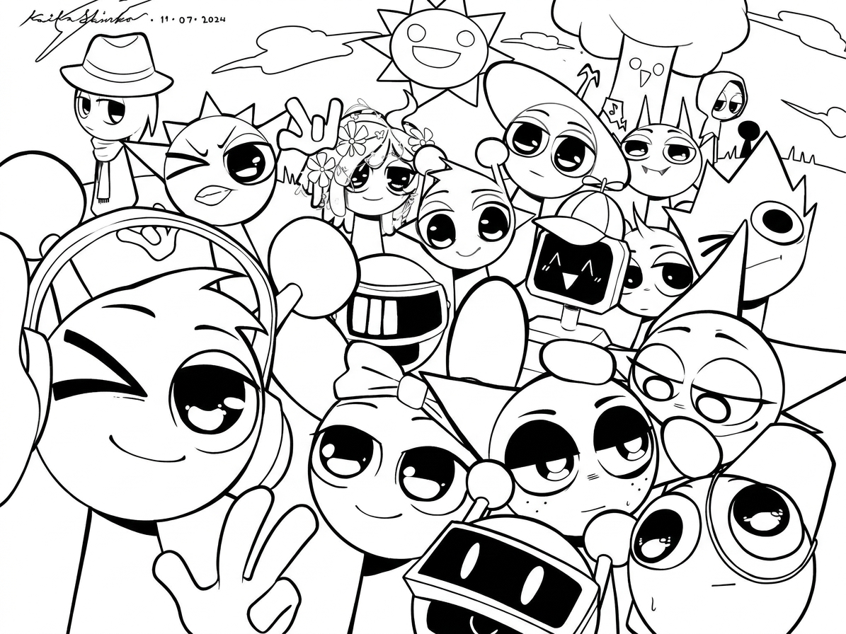 Sprunki Para Colorear para colorear y recortar