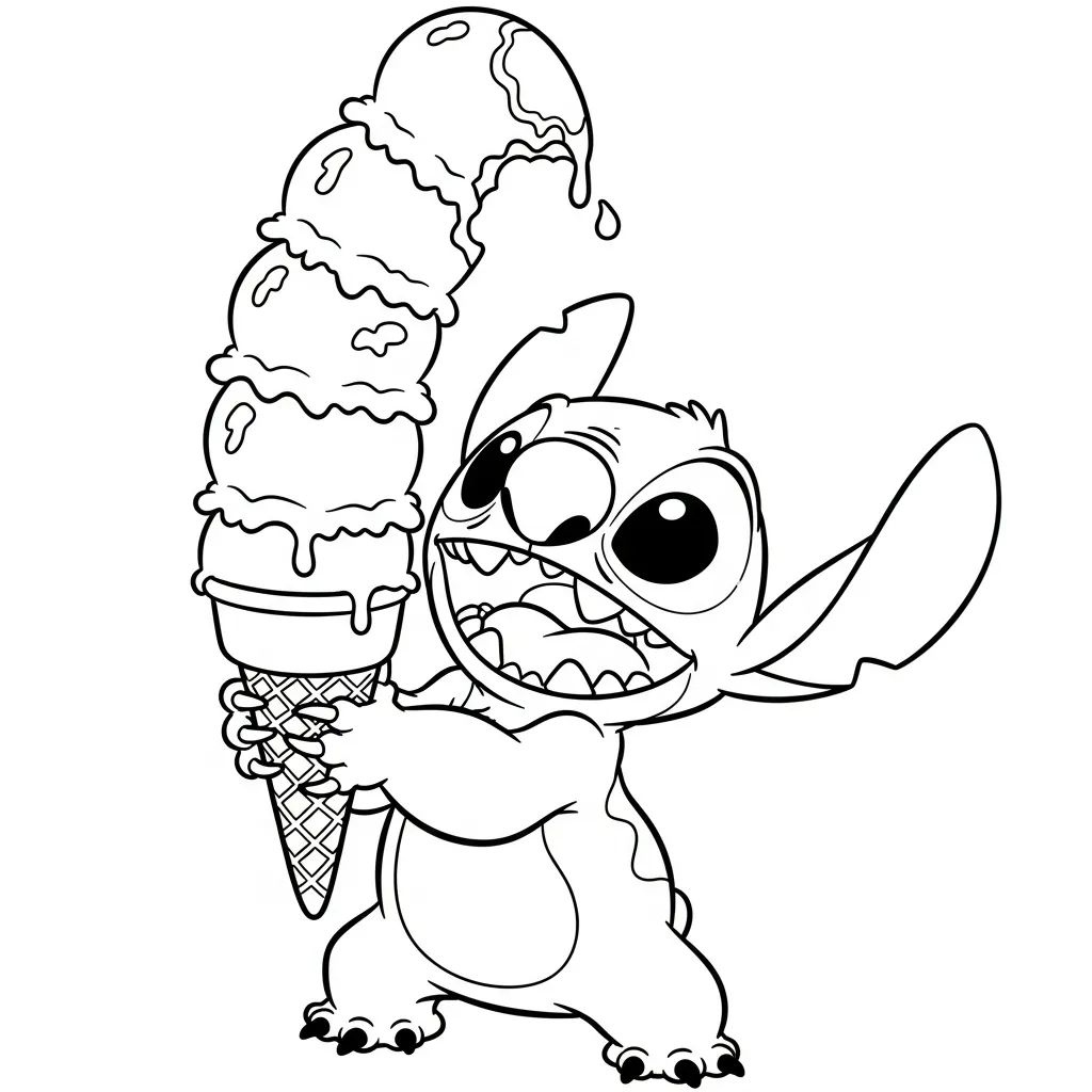 Stitch Para Colorear para colorear para niño de 10 años