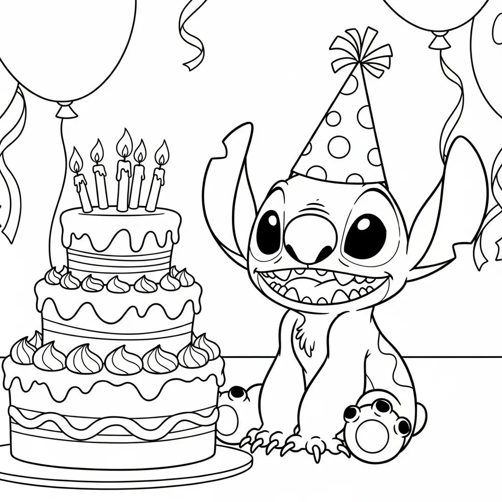 Stitch Para Colorear para colorear para imprimir gratis