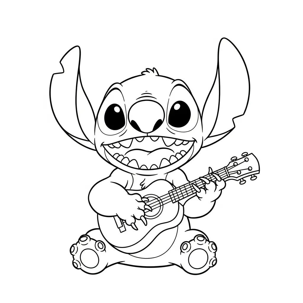 Stitch Para Colorear para colorear para imprimir para niño de 6 años