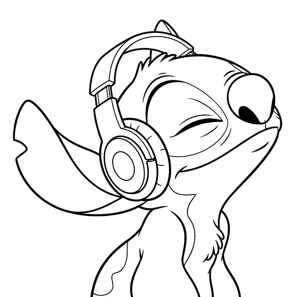 imagen de Stitch Para Colorear para colorear para niño