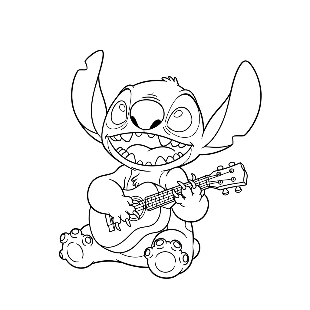 Stitch Para Colorear para colorear para imprimir a4