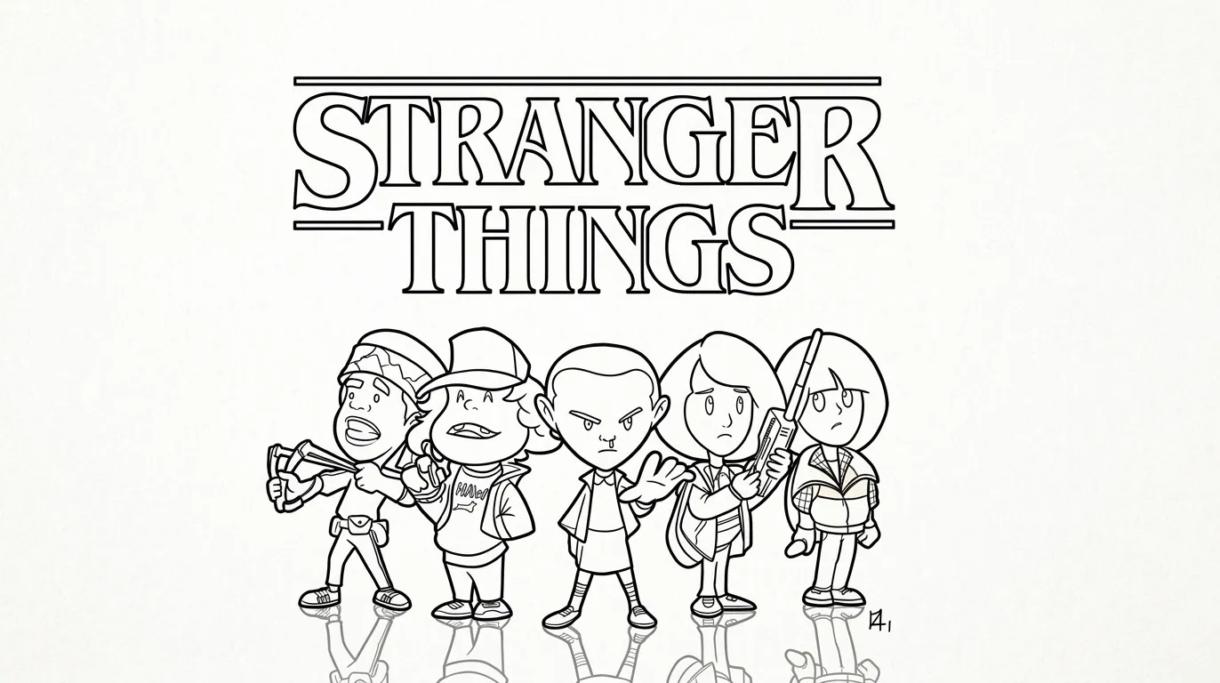 Stranger Things Para Colorear para colorear para imprimir gratis pdf