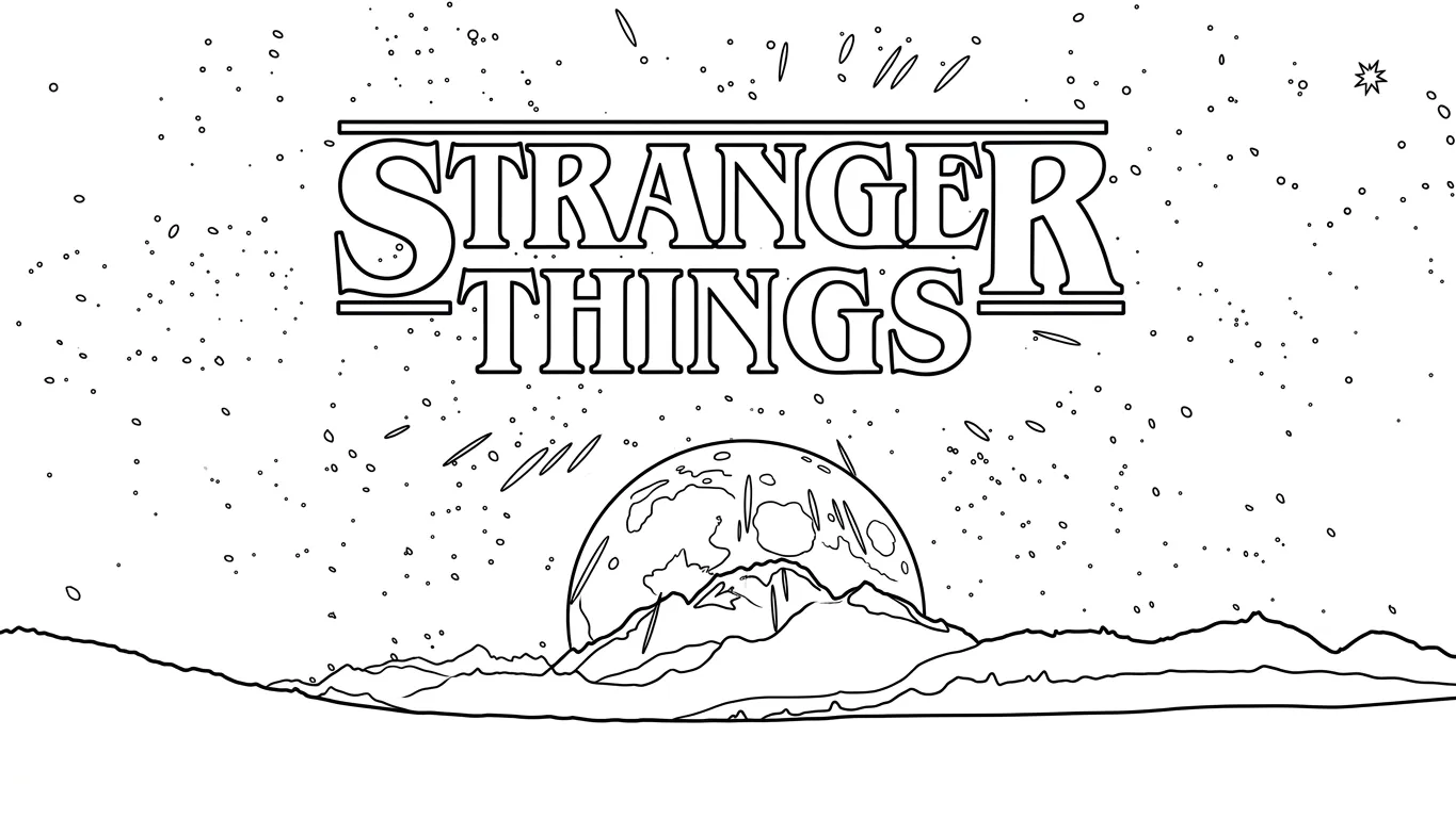 Stranger Things Para Colorear para colorear gratis en línea
