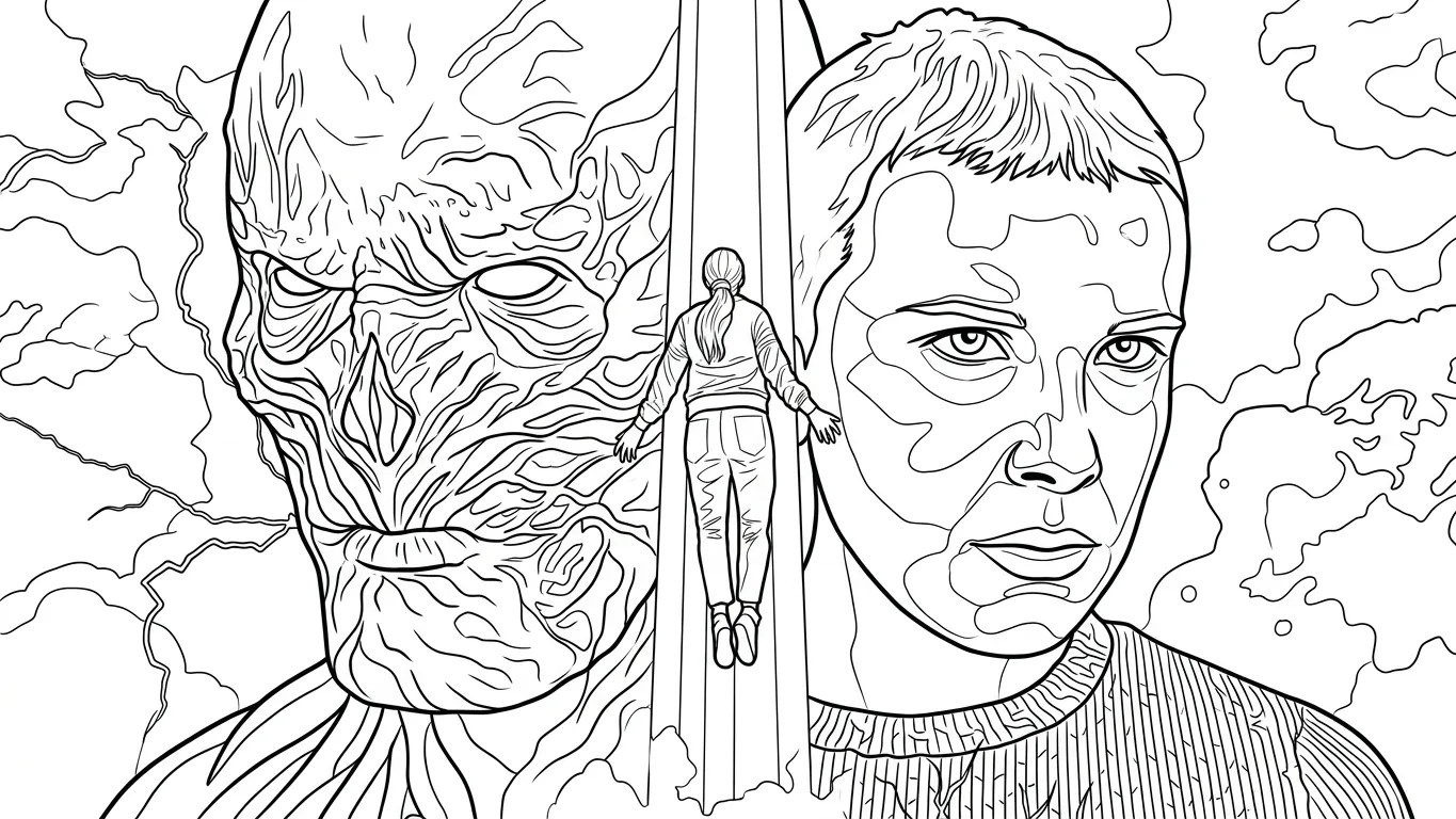 Stranger Things Para Colorear para colorear para imprimir gratis 1