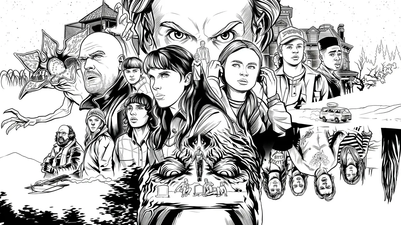 Stranger Things Para Colorear para colorear para imprimir para niños