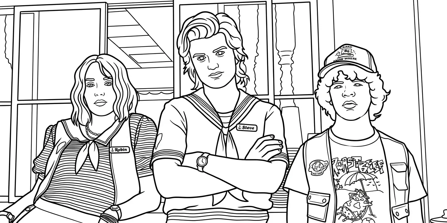 Stranger Things Para Colorear para colorear para niño de 2 años 1