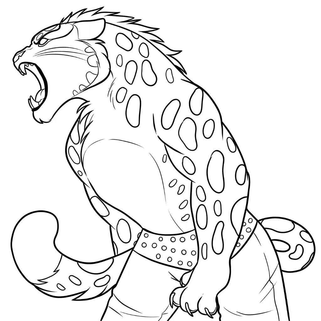 Tai Lung 11 para colorear gratis para imprimir