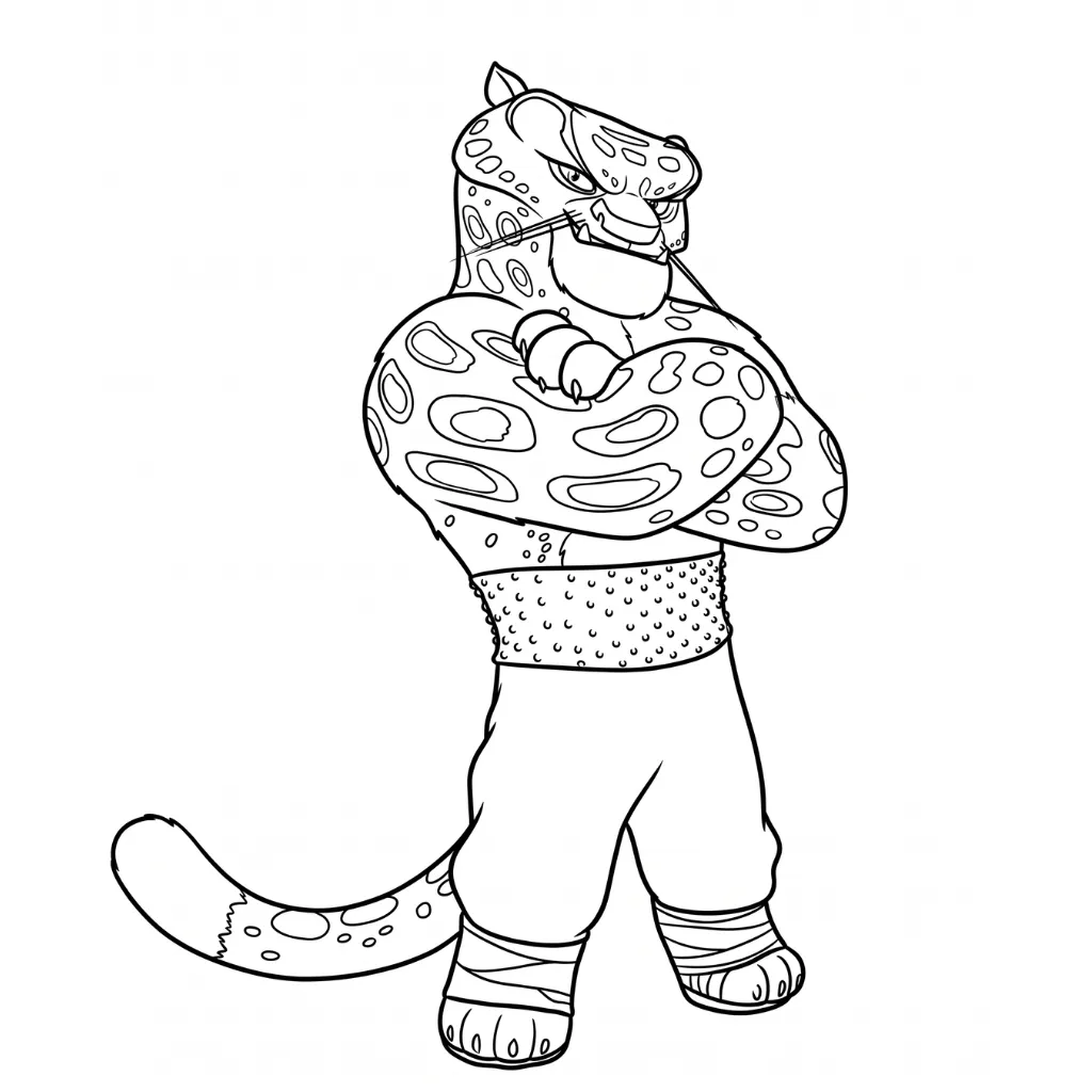 Tai Lung 12 para colorear y recortar