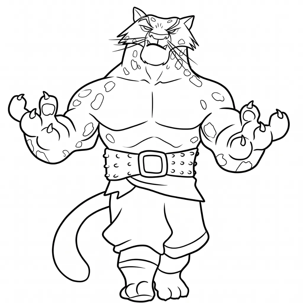 Tai Lung 13 para colorear para niño de 8 años