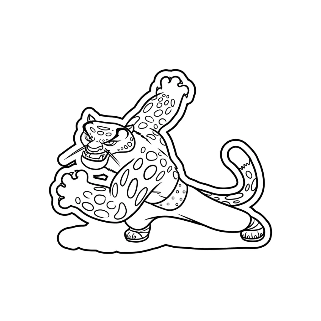 Tai Lung 16 para colorear para imprimir para niño de 9 años