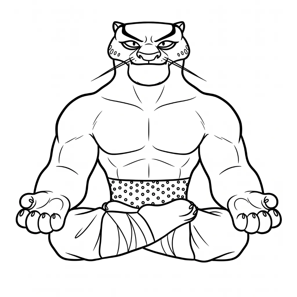 Tai Lung 3 para colorear y dibujo para imprimir