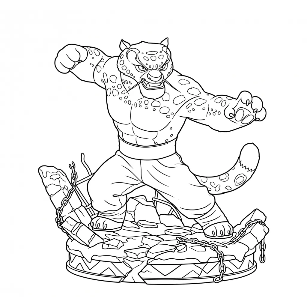 Tai Lung 4 para colorear en línea gratis